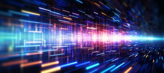 Leinwandbilder - Data burst particles technology background. Generative AI technology.
