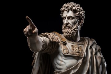 Statue of stoic bust illustration with strong reference to stoicism and philosophy on a clean and isolated background