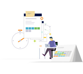 illustration of a invoice logged hours