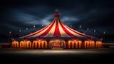 Fototapeta  - a circus tent from a front view perspective