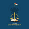 Constitution Day of India and National Constitution Day. Creative vector illustration.