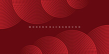 Futuristic Abstract Background. Geometric Circle Line Design. Modern Red Line Pattern Background. Red Background