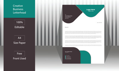 New creative and modern Letterhead template vector, minimalist style, printing design, business advertisement layout, graphic