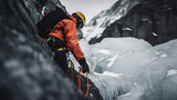 Fototapeta Fototapety góry  - ice climber in the mountains
