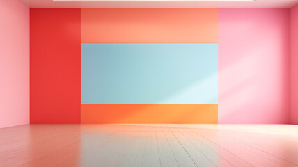 Canvas Print - interior of a colorful wall