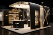 Elegant exhibition stand for high-end merchandise. Generative AI