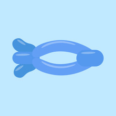 Poster - Blue candy icon. Flat illustration of blue candy icon for web design