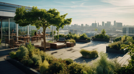 Rooftop Garden Oasis: Mindfulness and Relaxation in a Corporate Setting