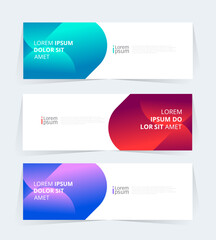 Wall Mural - Geometric banner design with Vector presentation template.