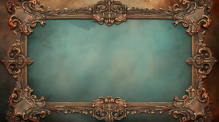 vintage border frame. generative AI.