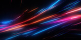Fototapeta Desenie - Mesmerizing glow from crisscrossing neon lights.