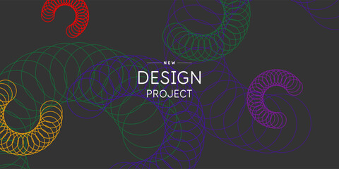 Poster - Abstract geometric background of simple shapes. A template for design and creativity.