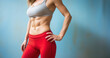 Close-up of fitness woman abdominal muscles