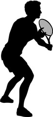 Wall Mural - Tennis Silhouette Sport Player Man