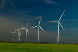 Fototapeta Paryż - Wind turbines in Zulawy, Poland