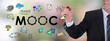 © thodonal - Mooc concept drawn by a businessman