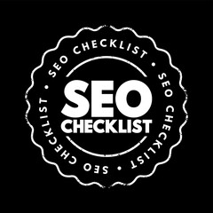 Aufkleber - Seo Checklist text stamp, concept background