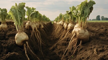 Aufkleber - Sugar beets thrive in plantation rows