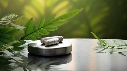 Poster - Tiliacora triandra powder capsule alternative for healthy eating supplement