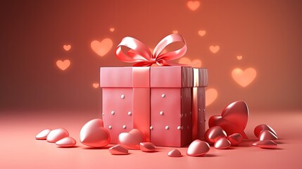 Poster - Valentine s day backdrop for a stylish banner poster or card
