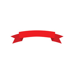 Sticker - red ribbon icon vector