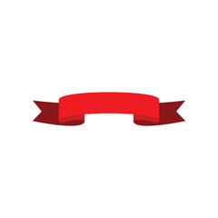 Sticker - Red ribbon vector