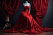 © stock_acc - Red evening dress on the mannequin