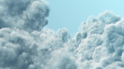 Wall Mural - passing soft cloud on blue sky. passing clouds on blue sky background.
