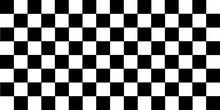 Black White Color Square Pattern. Picnic Blanket Texture.