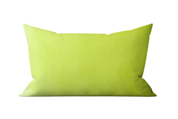 Wall Mural - green pillow isolated on white