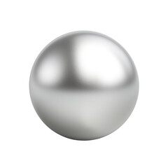 3D metallic silver ball clip art