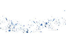 Abstract Background Of Blue Dots Scattered Around. The Dots Have Different Shades Of Blue And Different Sizes. They Are Distributed Unevenly And Haphazardly.