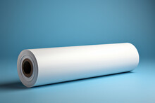 Blank Empty Paper Roll With Copy Space For Advertising Background. Art And Industrial Concept. 3D Illustration Rendering