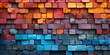 Sfondo. Muro di mattoni colorati. Ai generated.