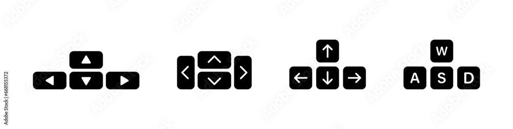 Keyboard icon set. Computer keyboard sign. Keyboard layout icon