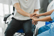 © Daenin - doctor holding patient's hand Cheer and encourage while checking your health. Trust your health and mind