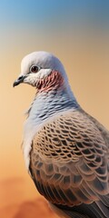 Poster - A close-up photograph of a bird with a blurry background. 