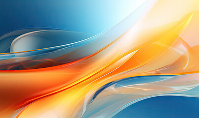 Wall Mural - Vibrant abstract background with wavy lines in hues.