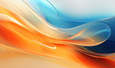 Wall Mural - Vibrant abstract background with wavy lines in hues.