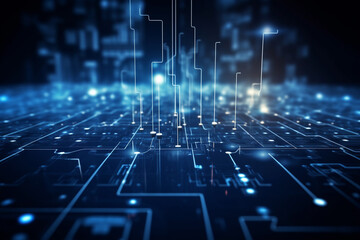 Abstract technology digital line electronic network data innovation concept background.