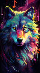 Canvas Print - lobo brilhante 