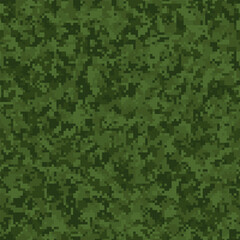 Canvas Print - Professional seamless pixel forest camouflage for your production or design
