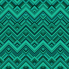 Leinwandbilder - Seamless vector pattern. Tile herringbone geometric pattern . Emerald green malachite colors. Regular herringbone tile..