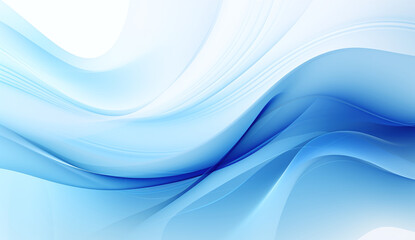 Wall Mural - Blue and white technology waves abstract background