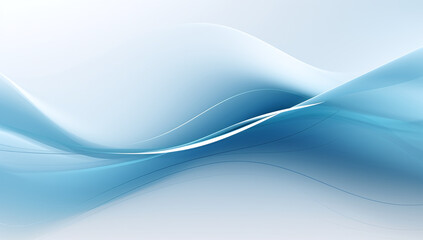 Wall Mural - Blue and white technology waves abstract background