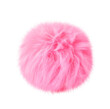 © Julia - Pink fluffy ball pom-pom isolated cutout on transparent