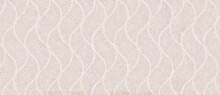 Kraft Or Recykling Paper In Beige Tones. Organic Texture. All Over Botanical Pattern With Leaves Motif. Art Deco Style. 