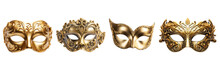 Set Of Opera Mask Isolated On A Transparent Or White Background