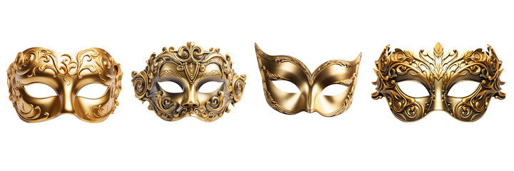 set of opera mask isolated on a transparent or white background