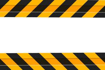 yellow warning background with police line and text space